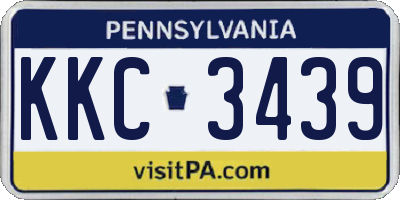PA license plate KKC3439