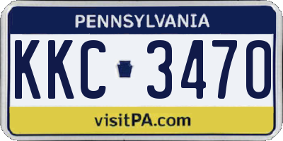 PA license plate KKC3470