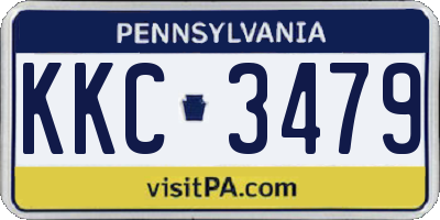 PA license plate KKC3479