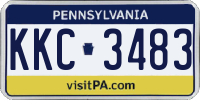 PA license plate KKC3483