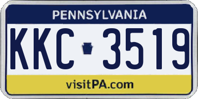 PA license plate KKC3519