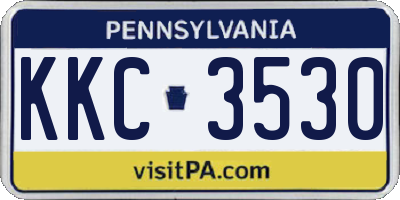 PA license plate KKC3530
