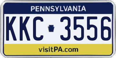 PA license plate KKC3556