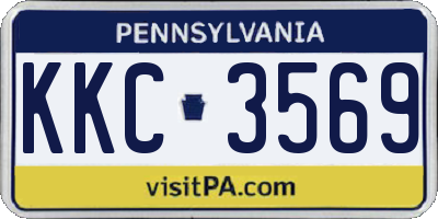 PA license plate KKC3569