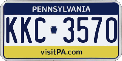 PA license plate KKC3570