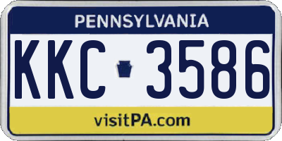 PA license plate KKC3586