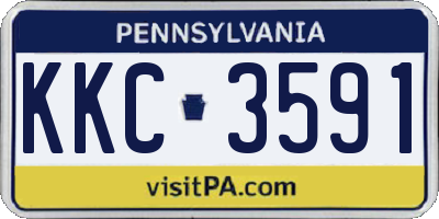 PA license plate KKC3591