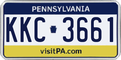 PA license plate KKC3661