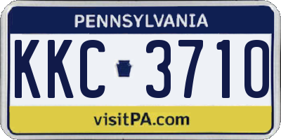 PA license plate KKC3710