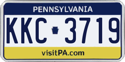 PA license plate KKC3719