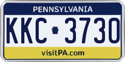 PA license plate KKC3730