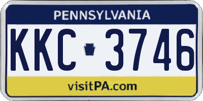 PA license plate KKC3746