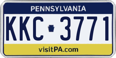 PA license plate KKC3771