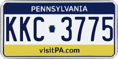 PA license plate KKC3775