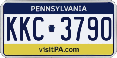 PA license plate KKC3790