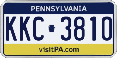 PA license plate KKC3810