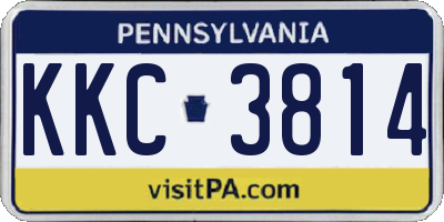 PA license plate KKC3814