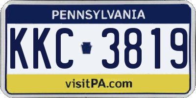 PA license plate KKC3819