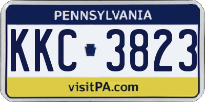PA license plate KKC3823