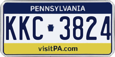 PA license plate KKC3824