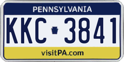 PA license plate KKC3841