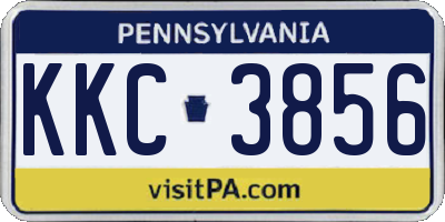 PA license plate KKC3856