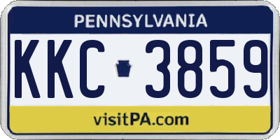 PA license plate KKC3859
