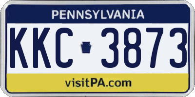 PA license plate KKC3873