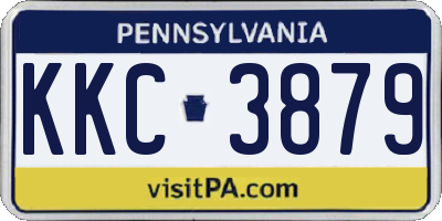PA license plate KKC3879