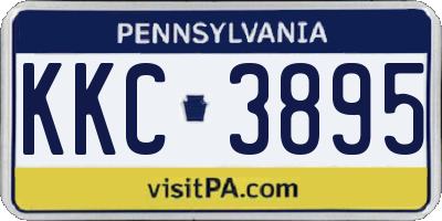 PA license plate KKC3895
