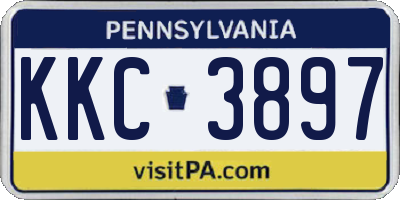 PA license plate KKC3897