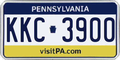 PA license plate KKC3900