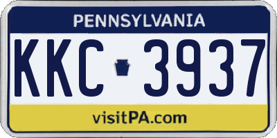 PA license plate KKC3937