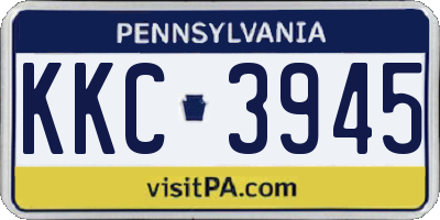 PA license plate KKC3945