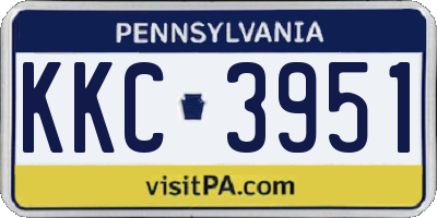 PA license plate KKC3951