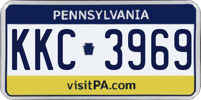 PA license plate KKC3969