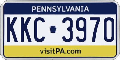 PA license plate KKC3970