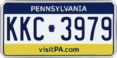 PA license plate KKC3979
