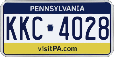 PA license plate KKC4028
