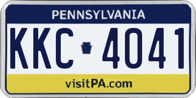 PA license plate KKC4041