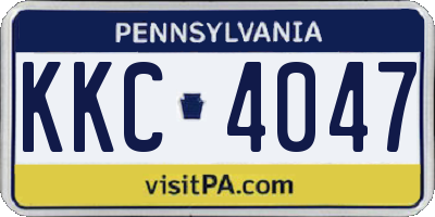 PA license plate KKC4047