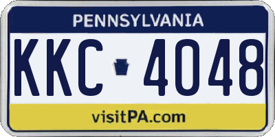 PA license plate KKC4048