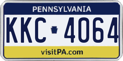 PA license plate KKC4064
