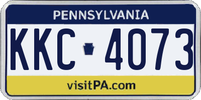PA license plate KKC4073