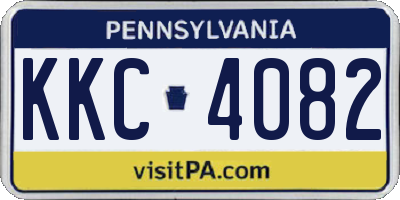 PA license plate KKC4082