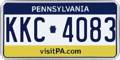 PA license plate KKC4083