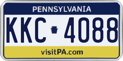 PA license plate KKC4088