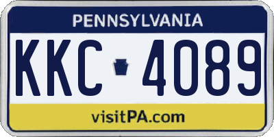PA license plate KKC4089
