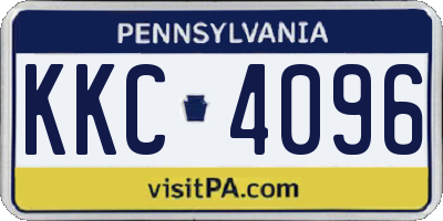 PA license plate KKC4096