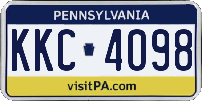 PA license plate KKC4098